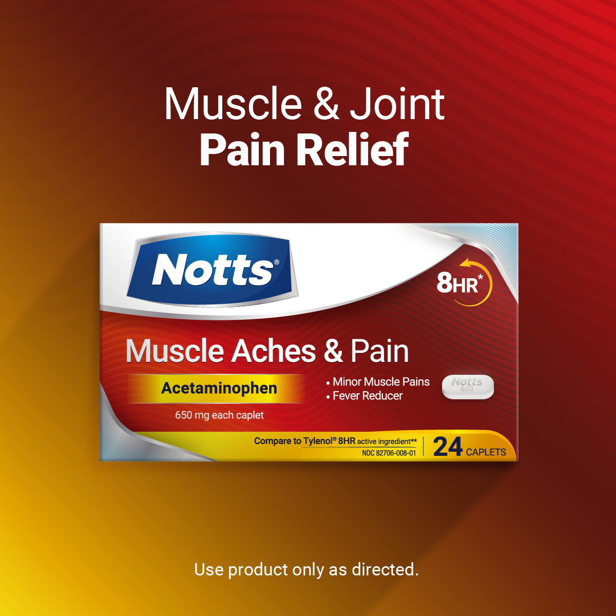 NOTTS PACK: NOTTS Muscle Aches & Pain 24 caplets (1 box) + NOTTS  Pain Relief PM 24 caplets (1 box)
