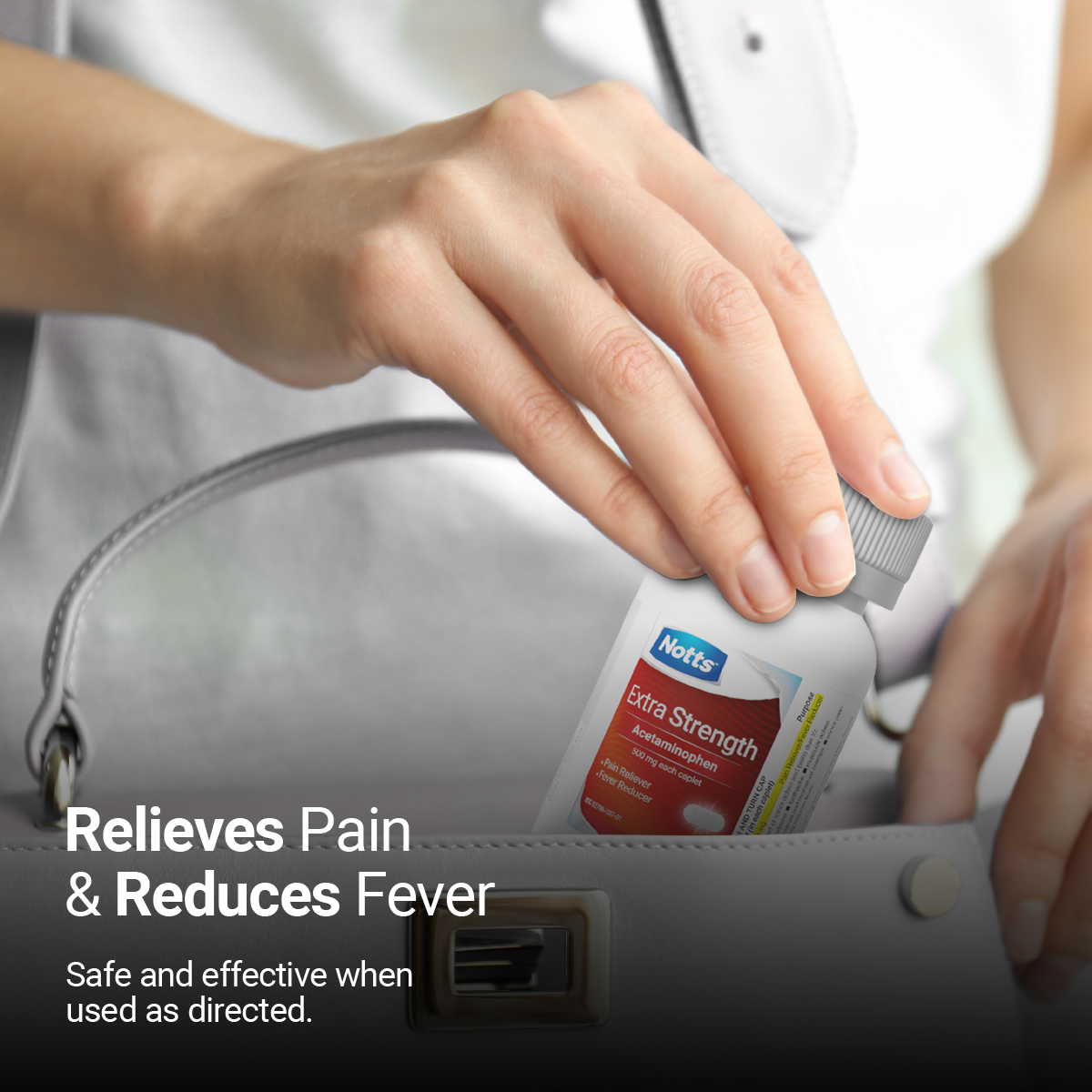 NOTTS Extra Strength Relieves pain Reduces Fever