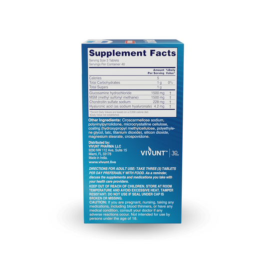 NOTTS Joint Health 120 caplets Supplement facts