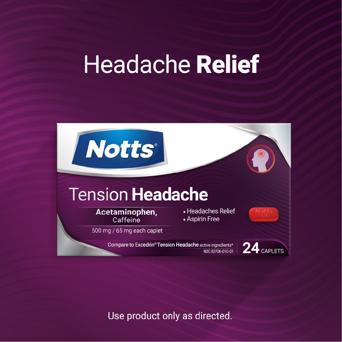 NOTTS Tension Headache headache relief caplet 8