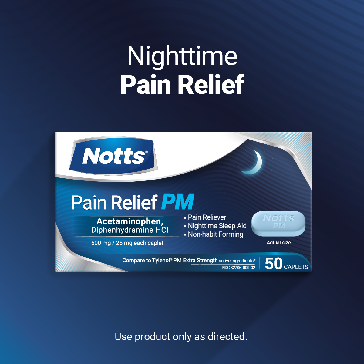 Notts PM x 50 caplets NightTime Pain Relief