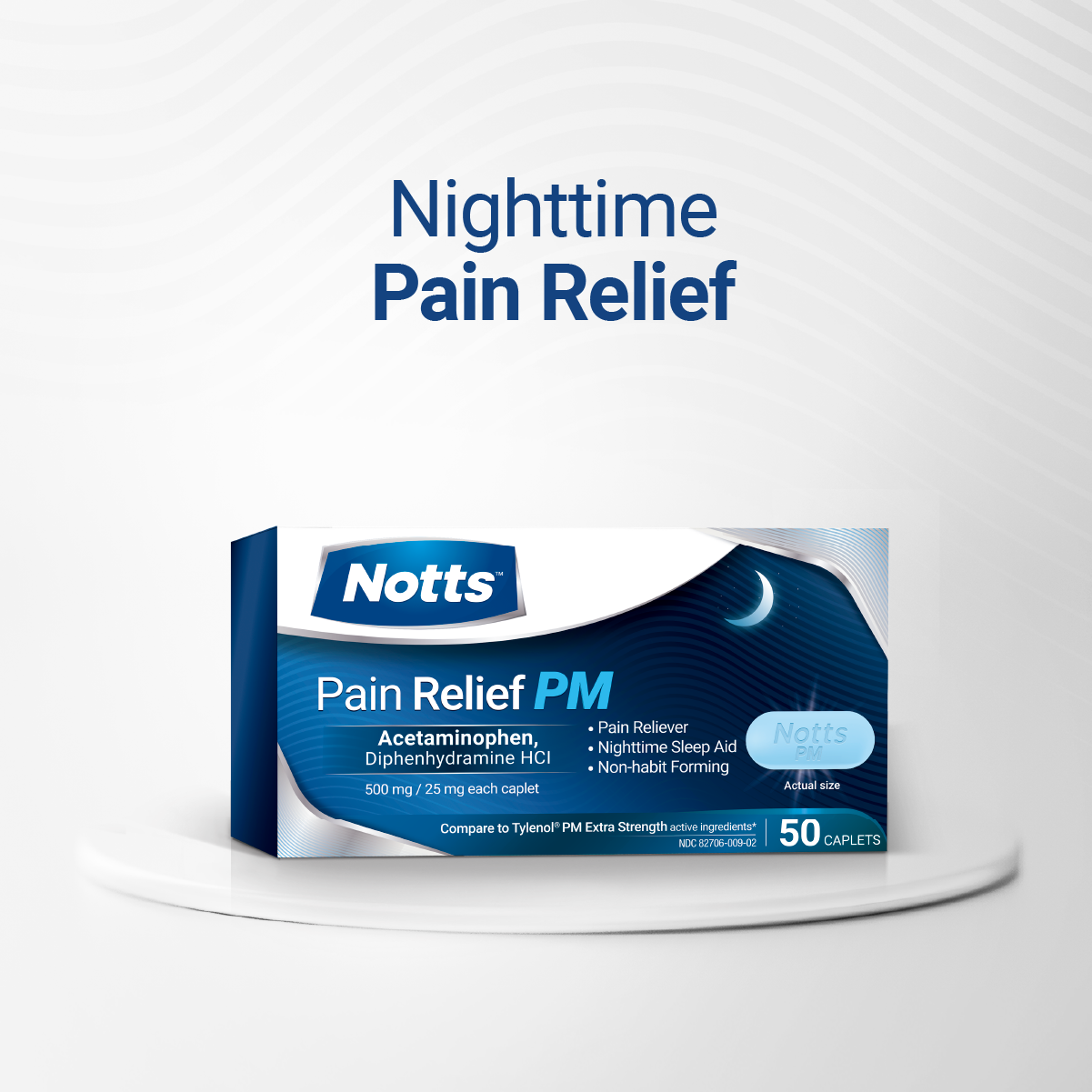 NOTTS Pain Relief PM x 50 caplets